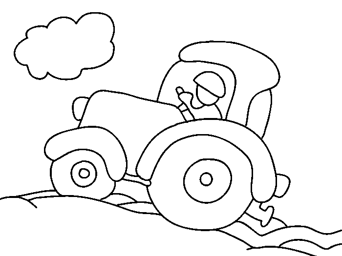 Traktor W Polu Kolorowanki Online