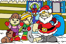 Santa i dzieci