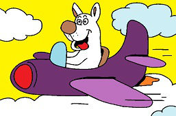Pies pilotem samolotu