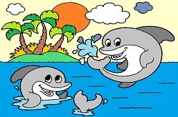 Szczęśliwe delfiny