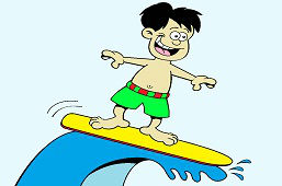 Młody surfer