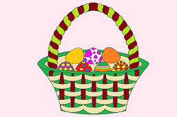 Wielkanocny kosz z jajkami