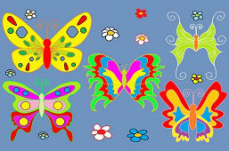 Piękne kolorowe motyle