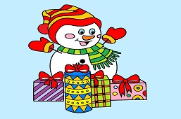 Bałwanek i prezenty