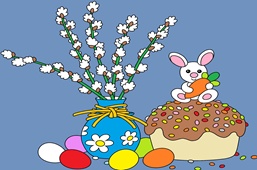 Pisanki i gałązki wierzby